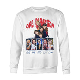 Unisex 1D Members White Sweatshirt